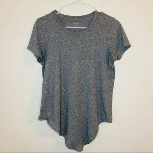 Madewell Front Knot Gray Tee Size: Small
